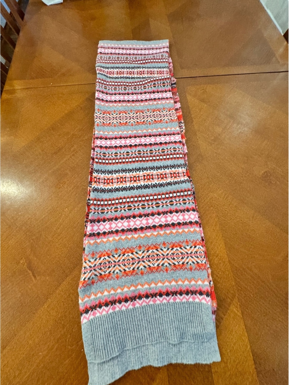 Talbots Women's Multicolor Patterned Knit Scarf 2809